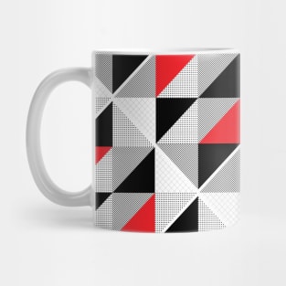 Black White Red Diagonal Mug